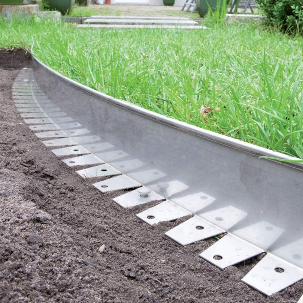 Stainless Steel Garden Edge: 50mm Face Height (per m): image 1