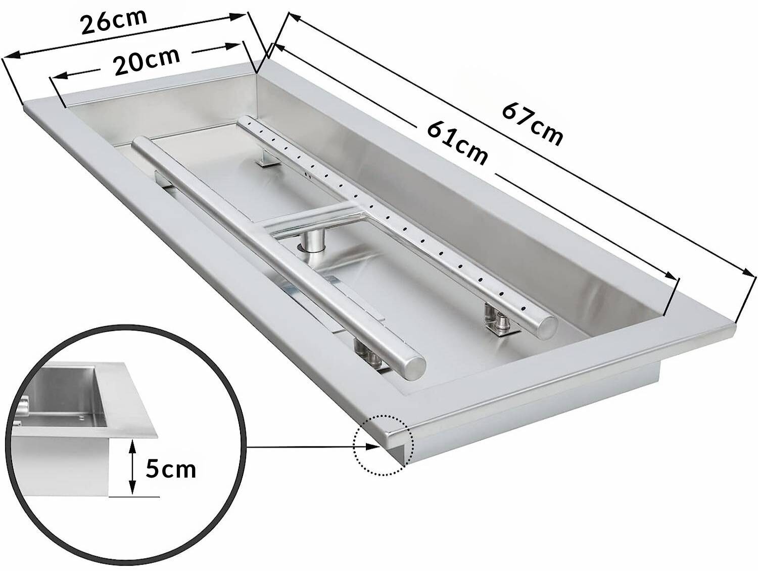 Fire Pit Burner Pan Kit