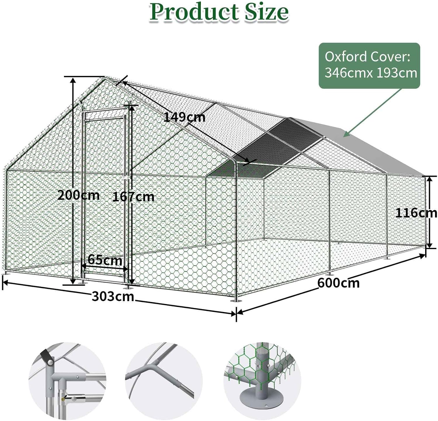 Chicken Cage: 3m (W) x 4m (L) x 2m (H): image 10