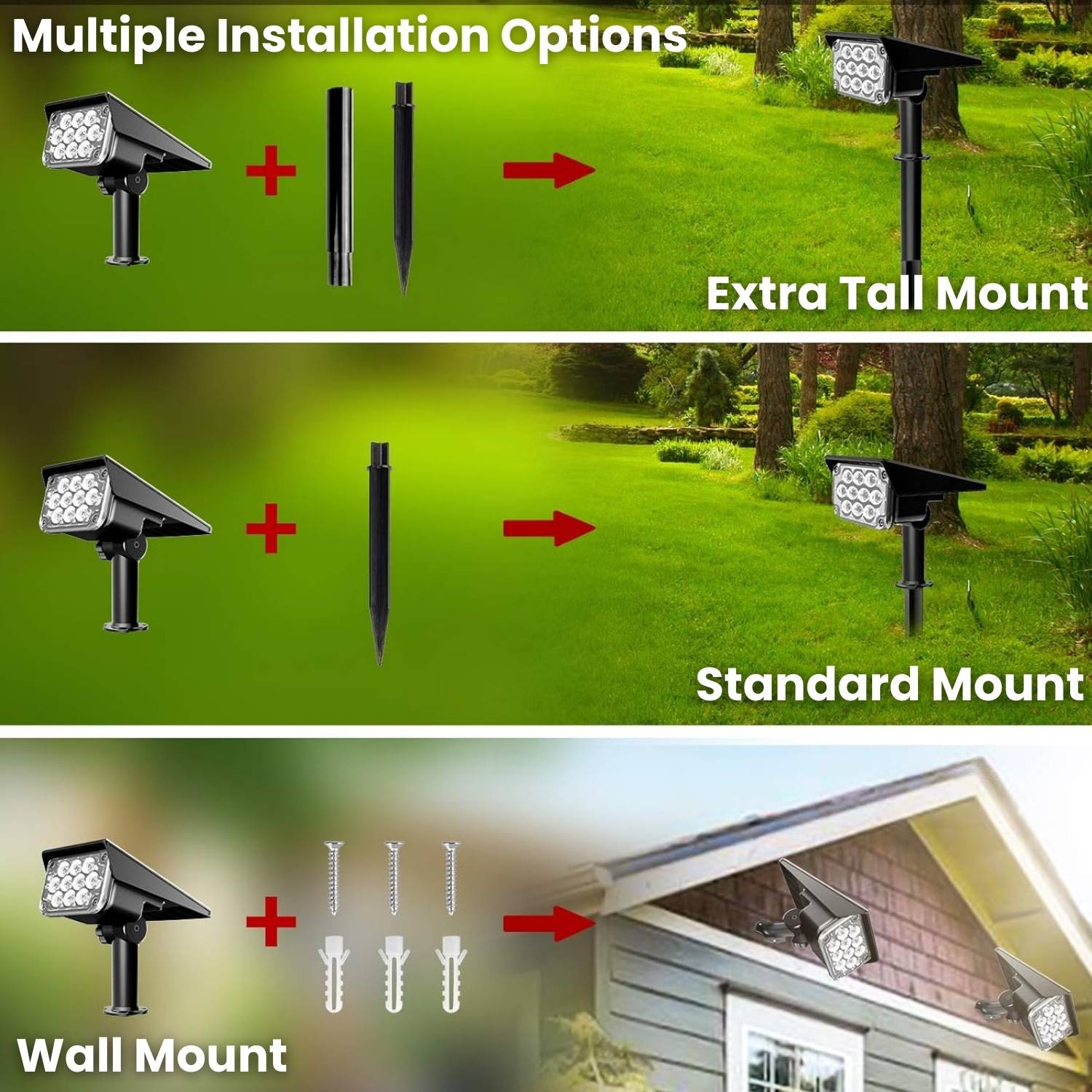 Solar Powered Spotlight: 2 Pack: image 4
