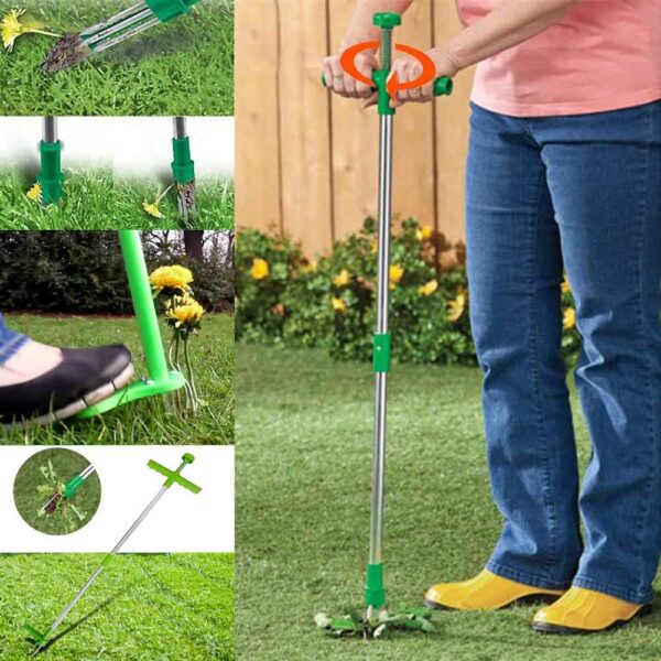 portable aluminum weed puller grass remover